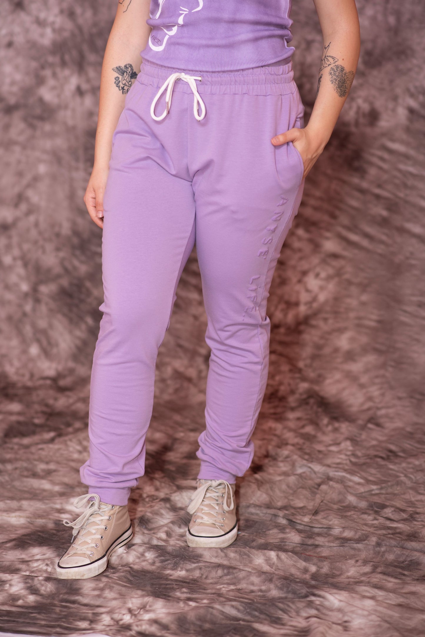 Pantalone tuta con scritta